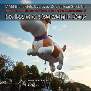 Read more about the article IAMS Brand Gets Oversized Dog Balloon Stuck  On Purpose  En Route to Parade to Raise Awareness of the Issue of Overweight Dogs