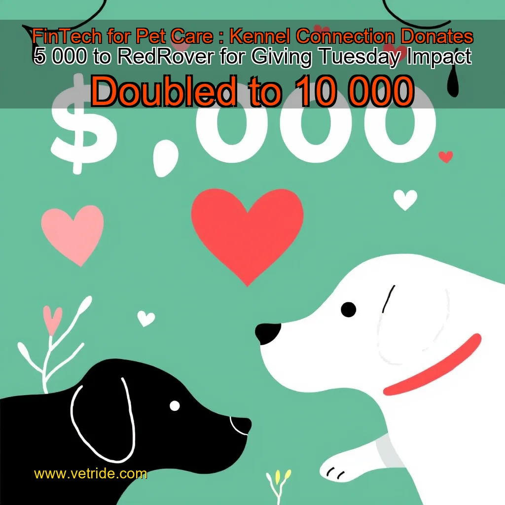 You are currently viewing FinTech for Pet Care : Kennel Connection Donates 5  000 to RedRover for Giving Tuesday  Impact Doubled to 10  000