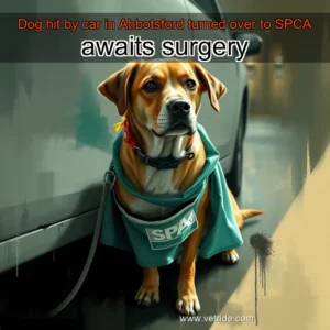 Read more about the article Dog hit by car in Abbotsford turned over to SPCA  awaits surgery