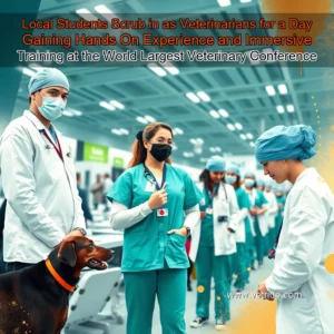 Read more about the article Local Students Scrub in as Veterinarians for a Day  Gaining Hands  On Experience and Immersive Training at the World Largest Veterinary Conference