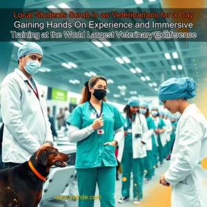 Read more about the article Local Students Scrub in as Veterinarians for a Day  Gaining Hands  On Experience and Immersive Training at the World Largest Veterinary Conference