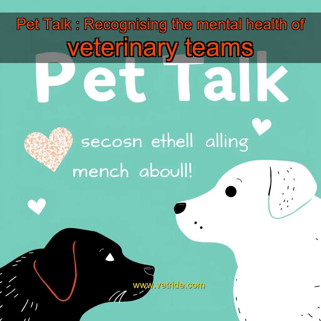 Read more about the article Pet Talk : Recognising the mental health of veterinary teams