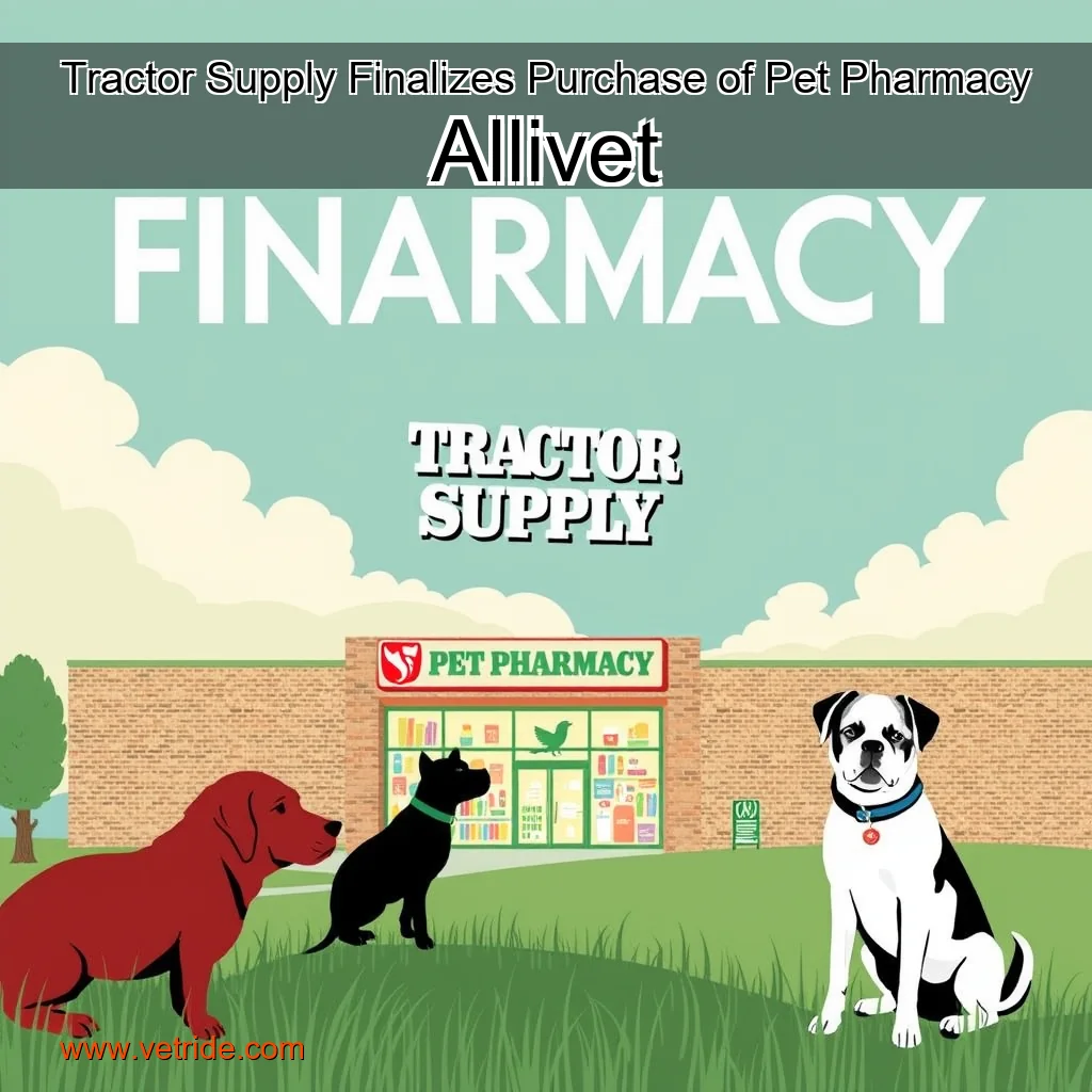 Read more about the article Tractor Supply Finalizes Purchase of Pet Pharmacy Allivet