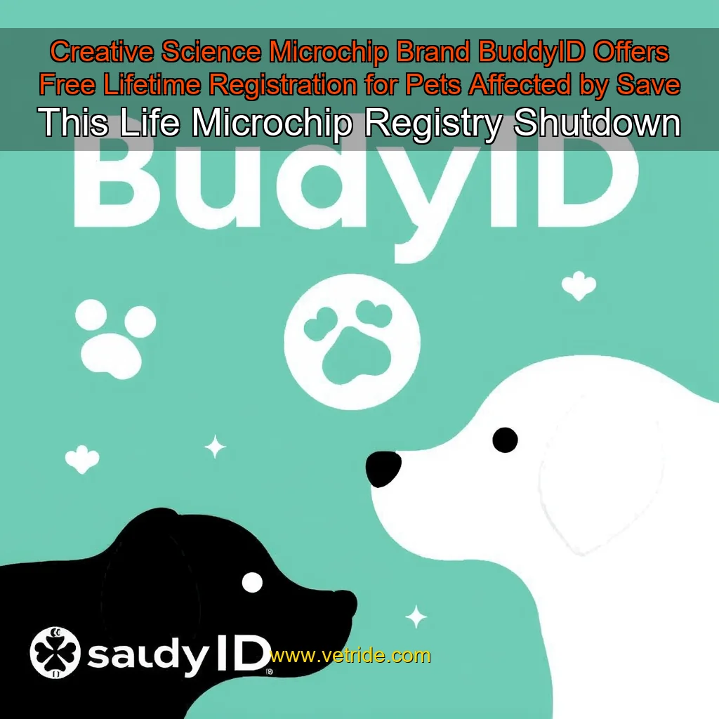 Read more about the article Creative Science Microchip Brand  BuddyID  Offers Free Lifetime Registration for Pets Affected by Save This Life Microchip Registry Shutdown